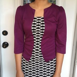 Purple/black and white dress SzL